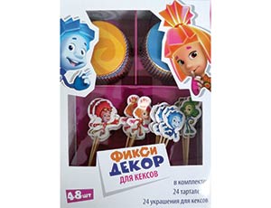 Декор-компл д/кекса Фиксики 48шт
