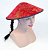Шляпа китайская красная с косичкой 