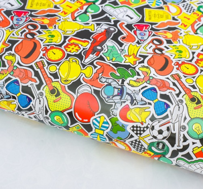 Бумага Яркие наклейки 70*100см