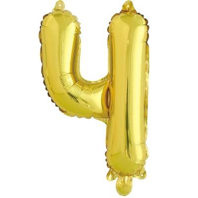 Шар буква Ч золото 41см