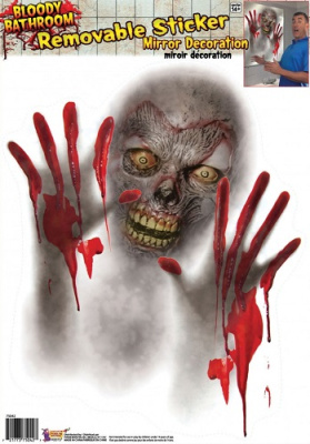 Наклейка Кровавое отражение в ванной