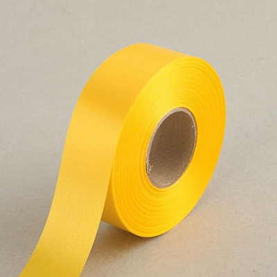 Лента Муар ярко-желтая 3см*45м