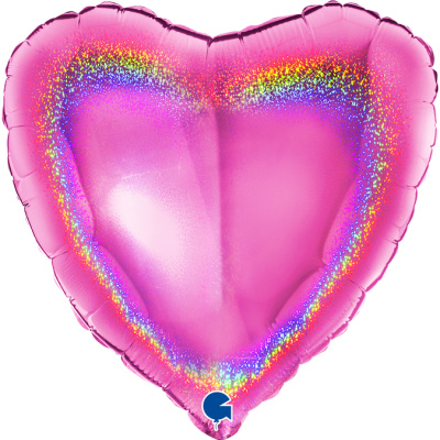 18061GHF-Heart-18inc-Glitter-Holographic-Fuxia-1