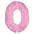 Шар цифра 0 розовый в звездочку