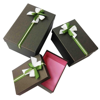 Набор коробок 3в1 Стильный подарок Шоколадный