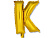 Шар буква К золото 41см