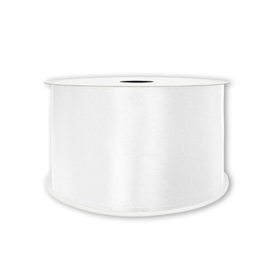 Лента атлас белый 5 см 