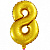 Шар цифра 8 золото 41см