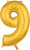 36562-number-`9`-gold-26-inch 36562-number-`9`-gold-26-inch