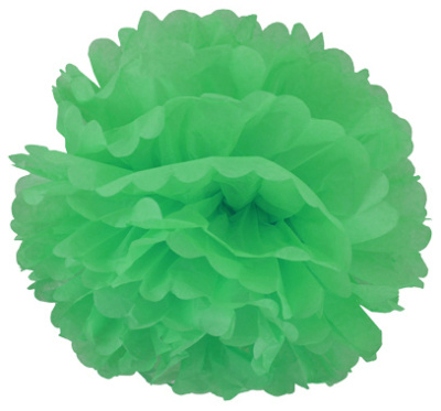 Помпон бумажный 20 см. зеленый