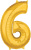 36559-number-`6`-gold-26-inch 36559-number-`6`-gold-26-inch