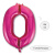 Воздушный шар цифра 0 фуксия 86см Китай