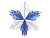 Фигура Снежинка №1 фольг сереб/син 60смG