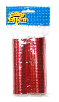 Серпантин фольг красн 2ст/36колец/G