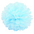 Помпон бумажный 40 см. голубой