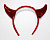 Рога дьявола с блестками красн. мал