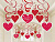 Спираль Валентинов день 46-60см 30шт