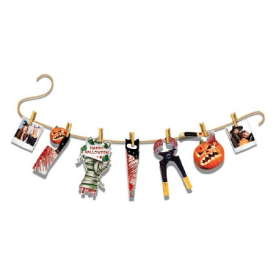 Гирлянда на прищепках Веселого Хэллоуина 150см